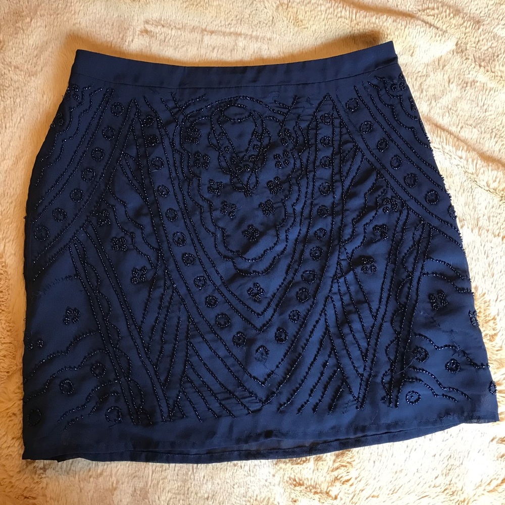 Black beaded forever 21 skirt